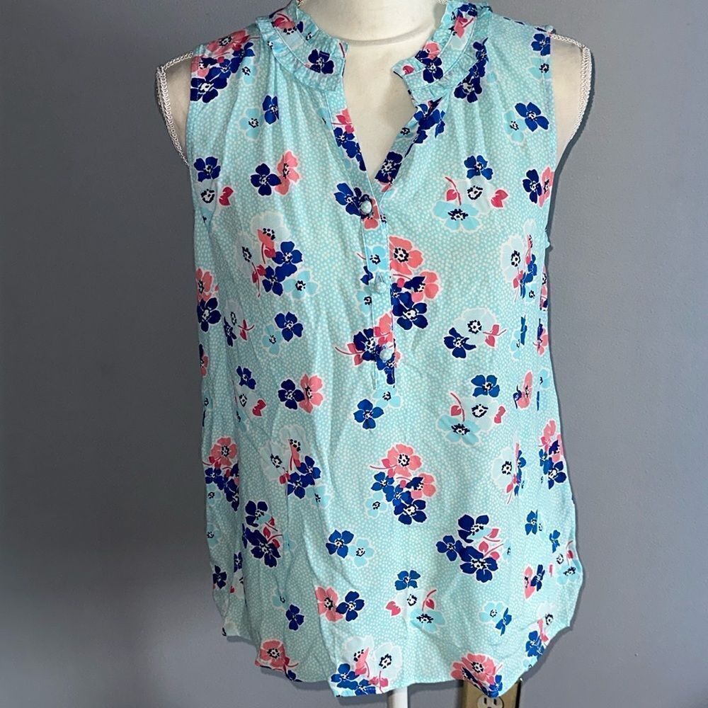 Talbots Ruffle Trim Shell Top! - Picture 7 of 14